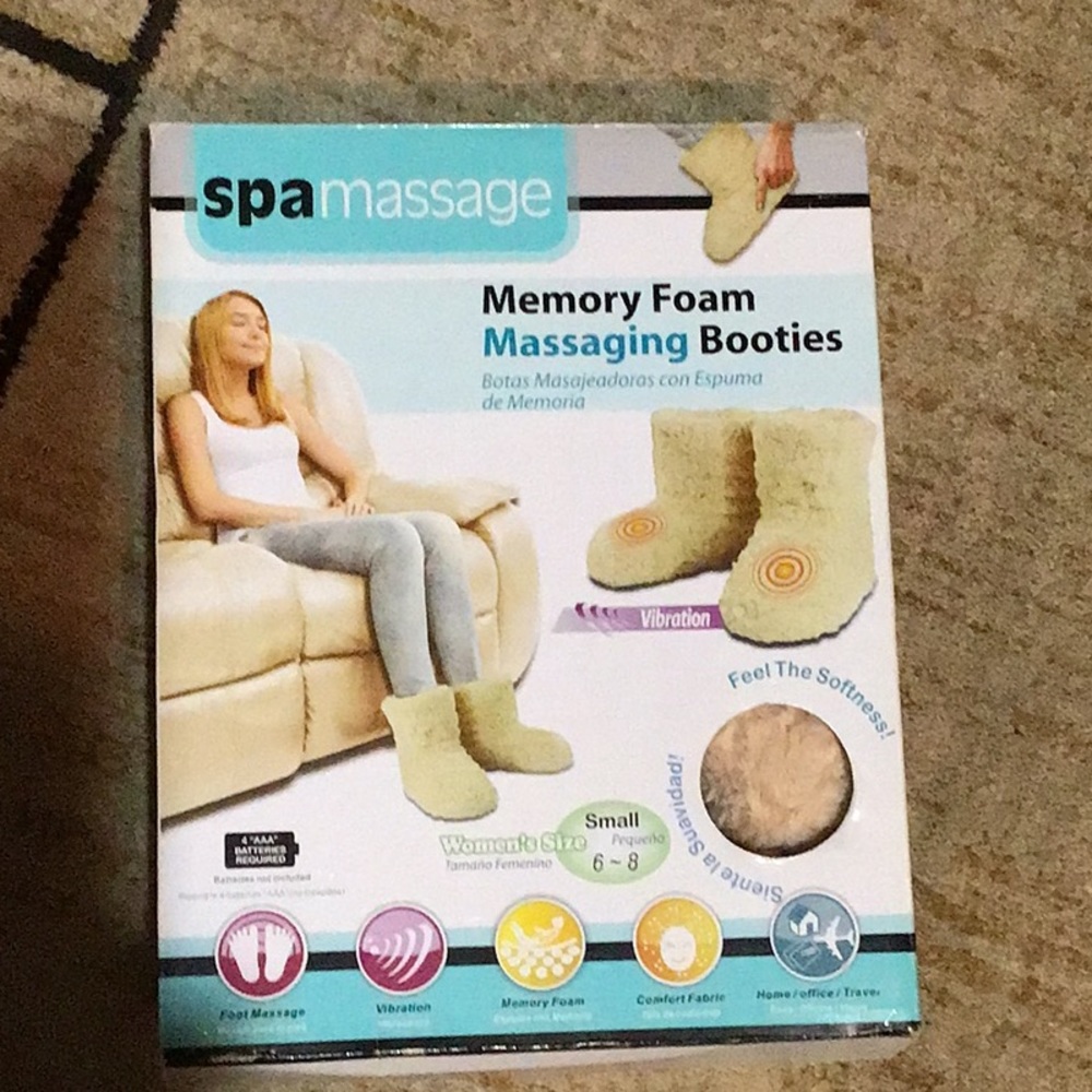 NEW IN THE BOX MEMORY FOAM MASSAGING BOOTIES